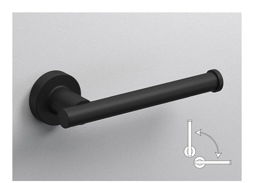 Origins Living Tecno Project Spare/Open Toilet Roll Holder in Matt Black