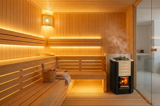 Harvia Sauna and heaters available at home of clay