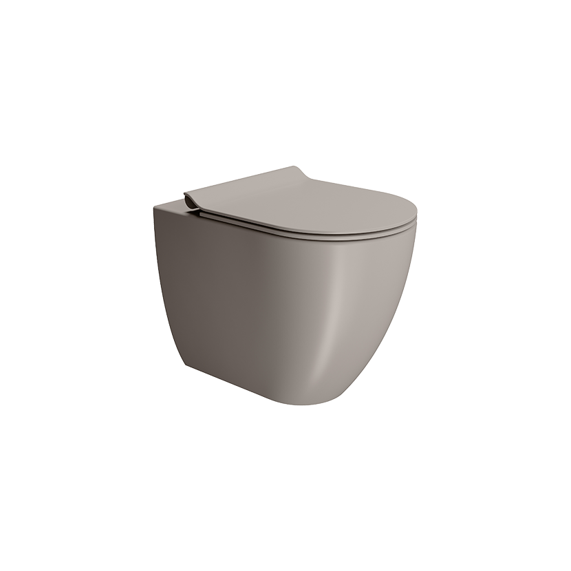GSI Pura 55 rimless back to wall WC in matt tortora