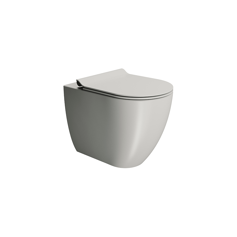 GSI Pura 55 rimless back to wall WC in matt cenere
