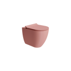 GSI Pura 55 rimless back to wall WC in matt blush