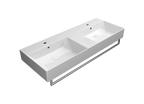 GSI Kube X 120 x 47 double basin in gloss white
