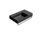 GSI Kube X 80 x 47 basin with right hand ledge in matt ardesia