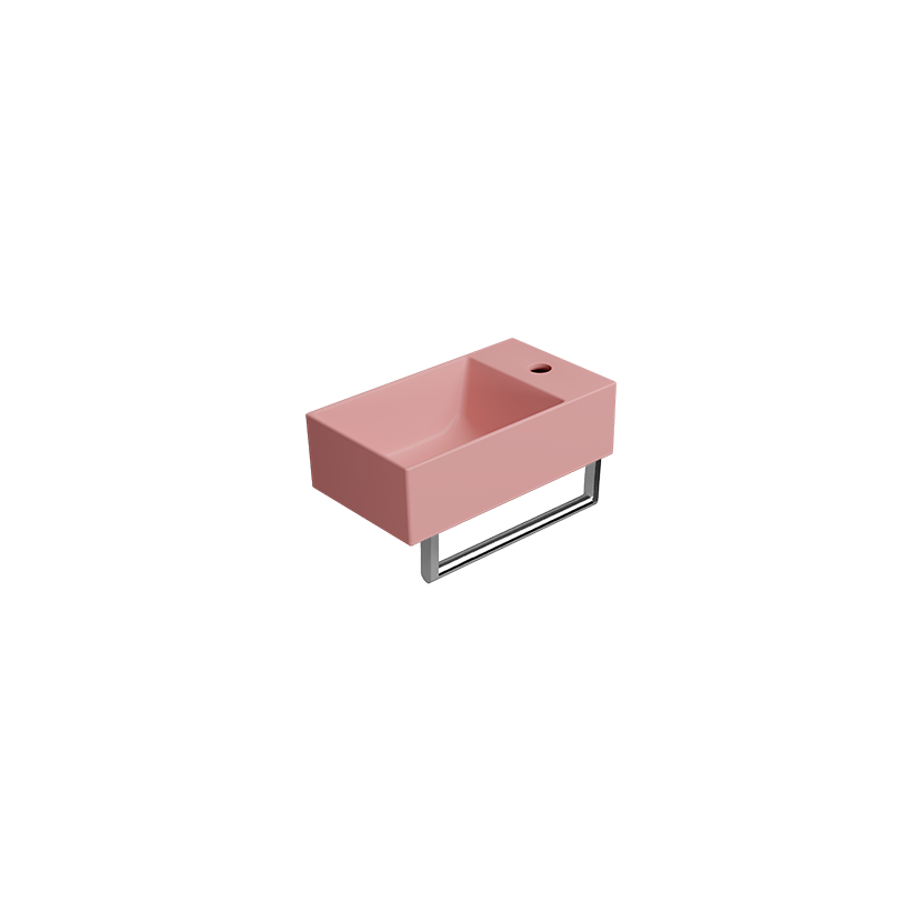 GSI Kube X 40 x 23 basin in matt blush