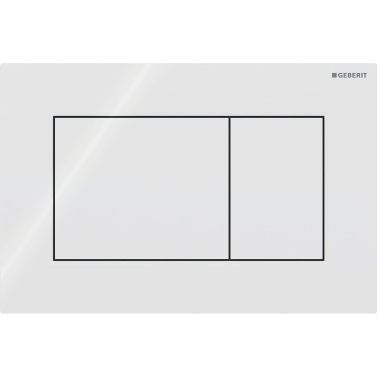 Geberit Sigma01 Square Dual Flush Plate in Alpine White