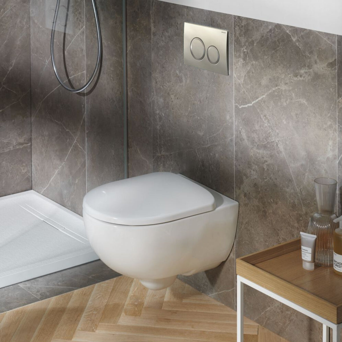 Geberit Wall-Hung 4-in-1 Pack with Selnova Rimless Pan
