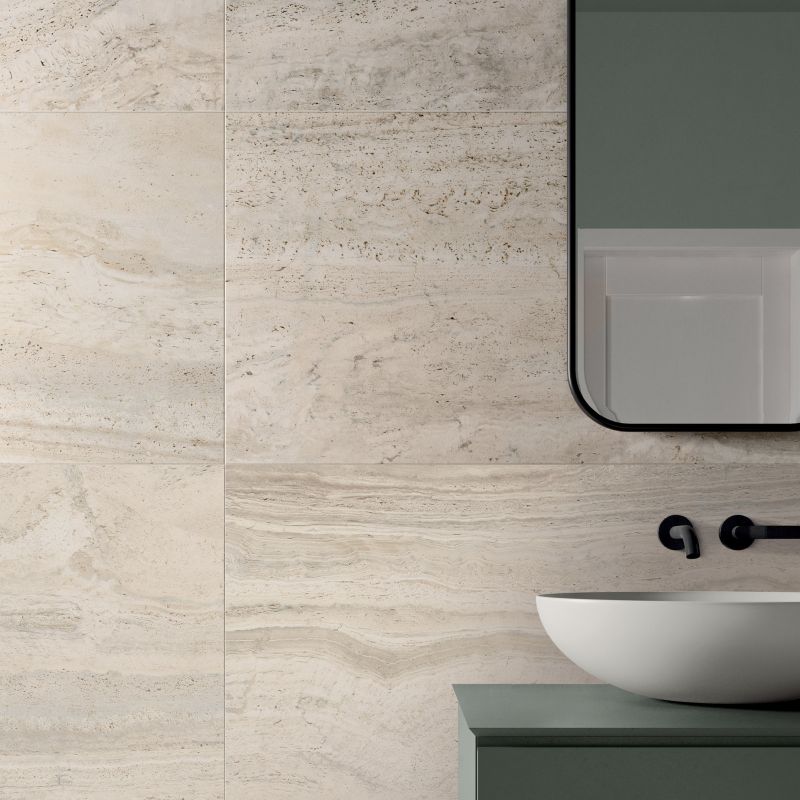 Flaviker Navona Bone Vein 60x120 and 60x60 installation