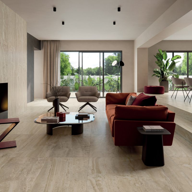 Flaviker Navona Honey Vein 160x320 and 60x120 with X20 60x90 20mm installation