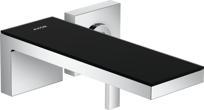 AXOR MyEdition Wall-Mounted Basin Mixer 221mm Chrome / Black Glass