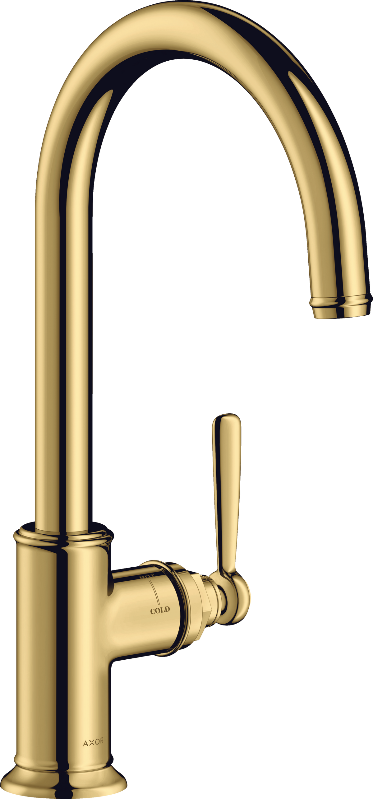 AXOR Montreux Kitchen Mixer 260 with Swivel Spout Polished Gold Optic