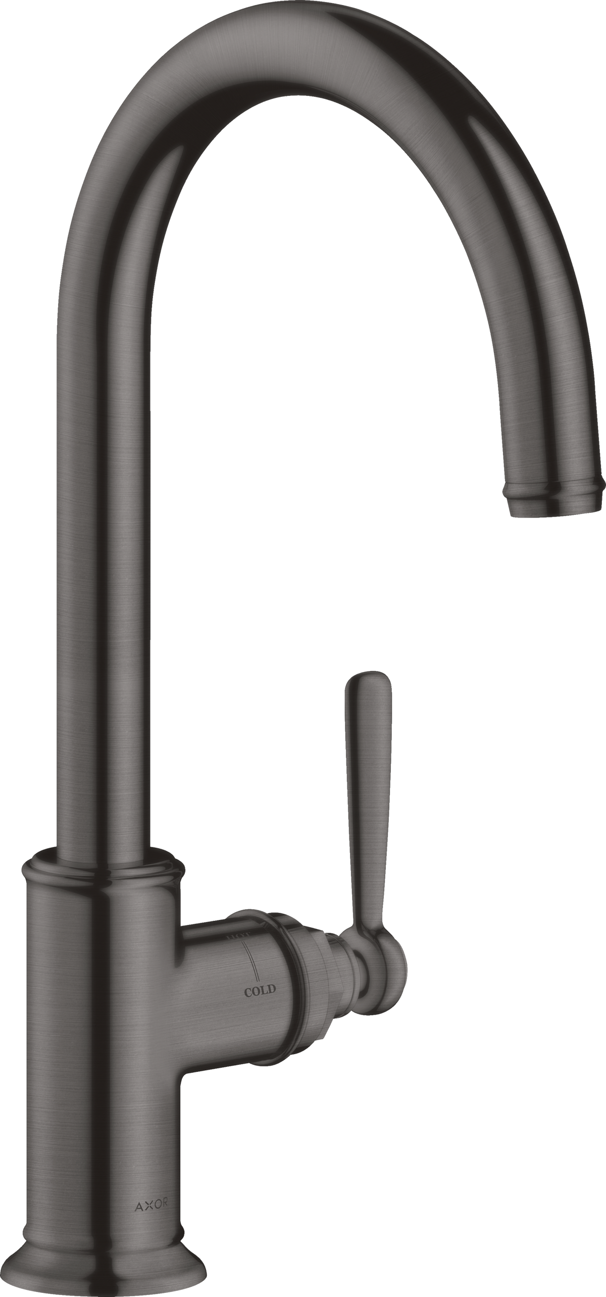 AXOR Montreux Kitchen Mixer 260 with Swivel Spout Brushed Black Chrome