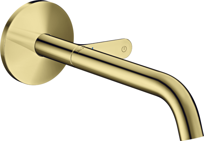 AXOR One Wall-Mounted Basin Mixer Select 220mm Polished Gold Optic