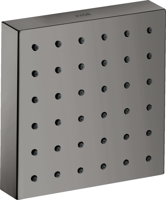 AXOR ShowerSolutions Shower Module 120/120 for Concealed Installation Square Polished Black Chrome