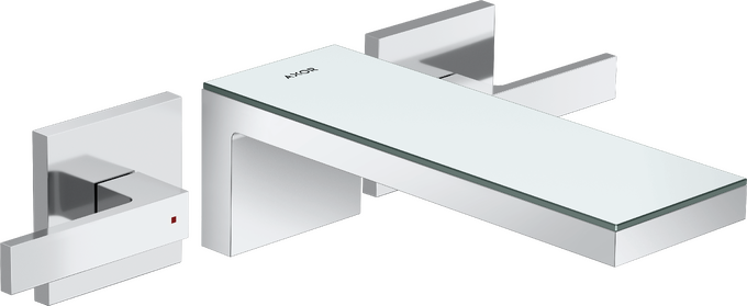 AXOR MyEdition 3-Hole Wall-Mounted Basin Mixer 221mm Chrome / Mirror Glass