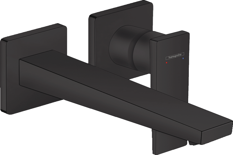 hansgrohe Metropol Wall-Mounted Basin Mixer 225mm Matt Black