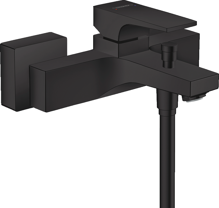 hansgrohe Metropol Exposed Bath Shower Mixer Matt Black