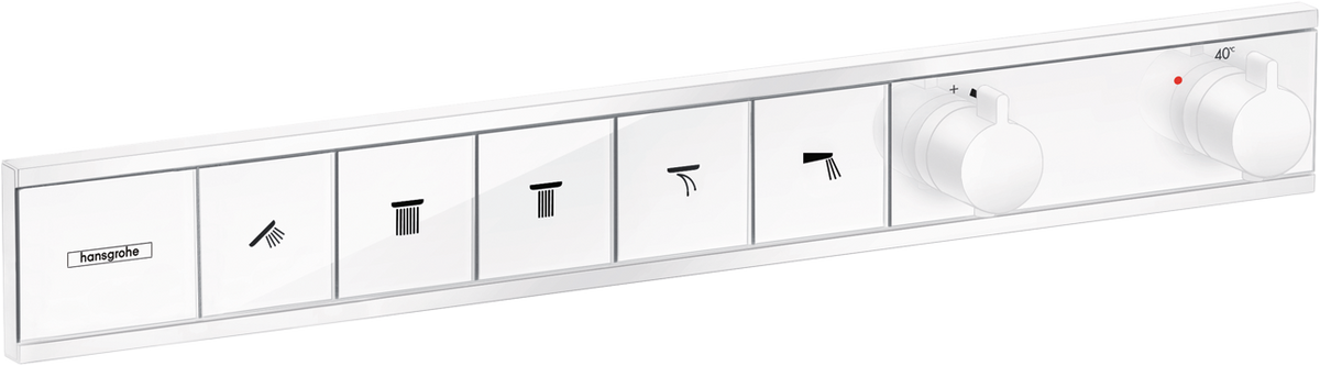 hansgrohe RainSelect Thermostat for 5 Functions Matt White
