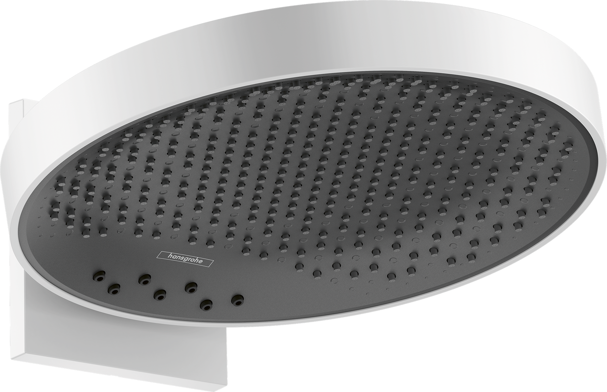 hansgrohe Rainfinity Overhead Shower 360 3jet with Wall Connector Matt White