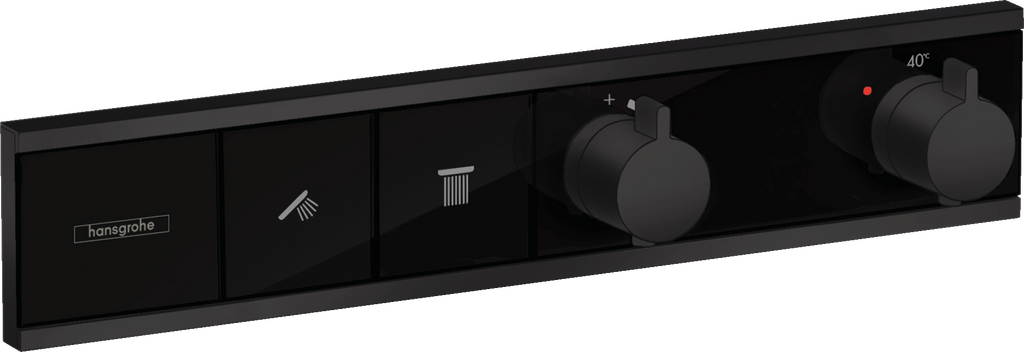 hansgrohe RainSelect Thermostat for 2 Functions Matt Black