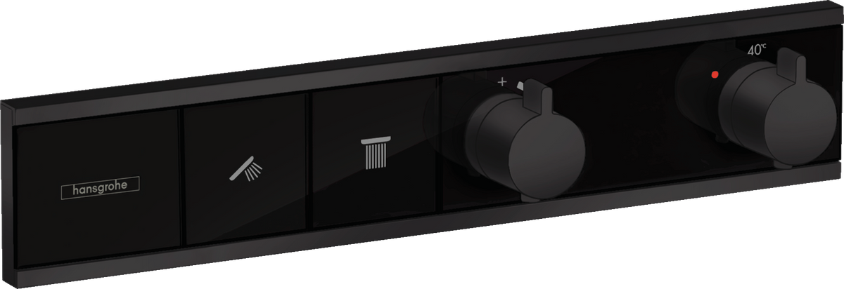 hansgrohe RainSelect Thermostat for 2 Functions Matt Black