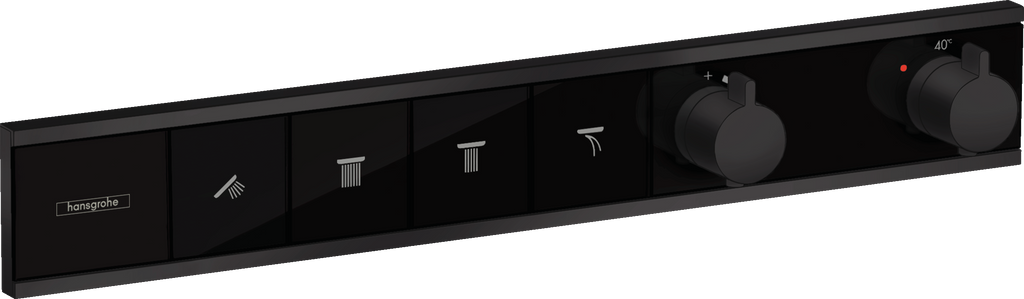 hansgrohe RainSelect Thermostat for 4 Functions Matt Black