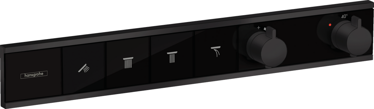 hansgrohe RainSelect Thermostat for 4 Functions Matt Black