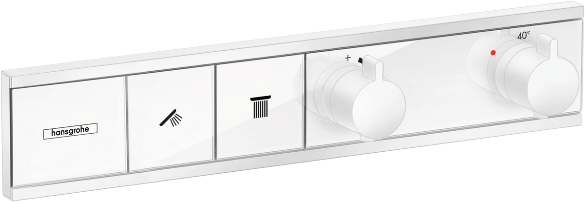 hansgrohe RainSelect Thermostat for 2 Functions Matt White