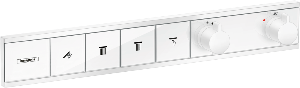 hansgrohe RainSelect Thermostat for 4 Functions Matt White