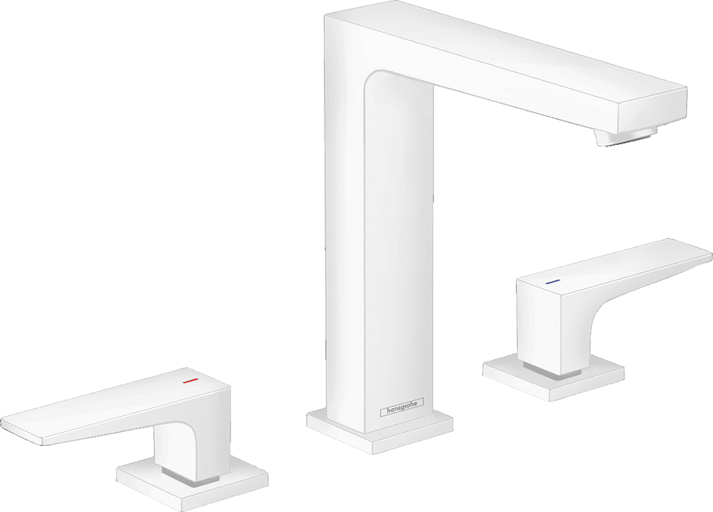 hansgrohe Metropol 3-Hole Basin Mixer 160 Matt White