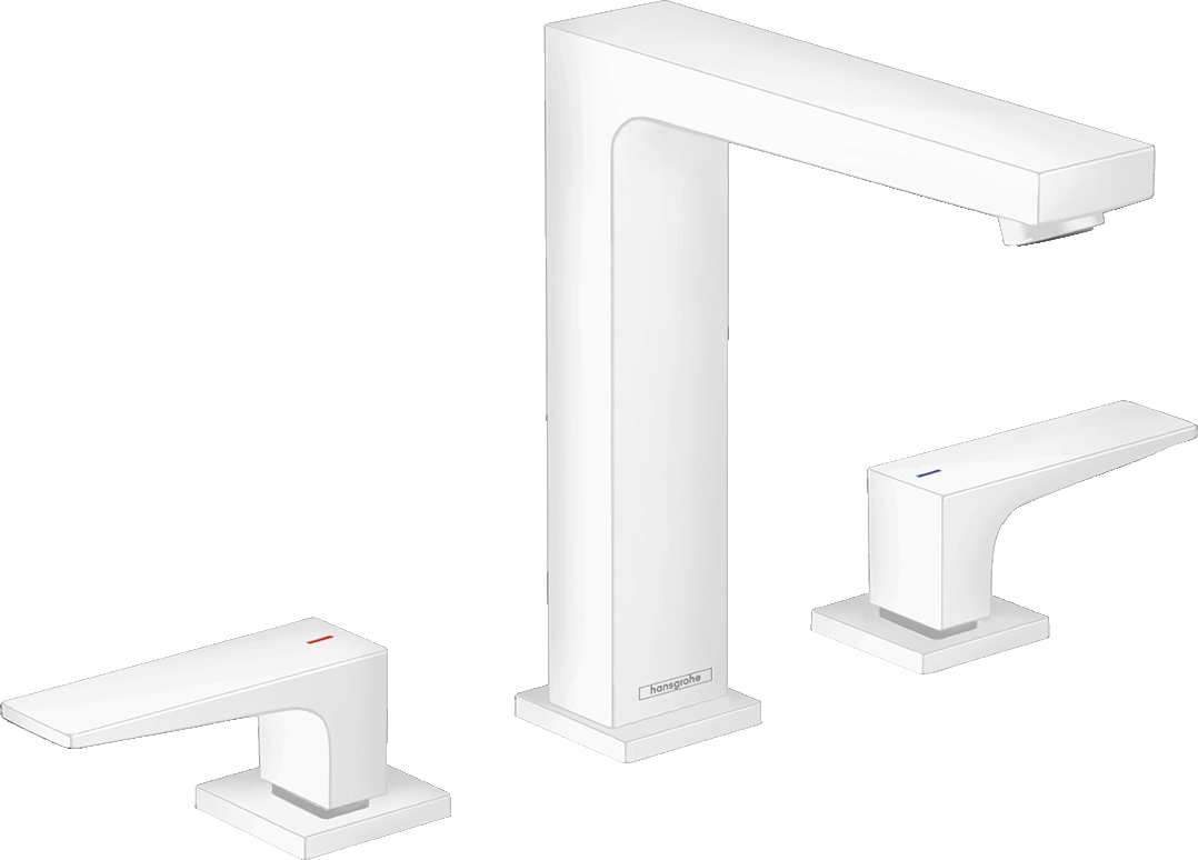 hansgrohe Metropol 3-Hole Basin Mixer 160 Matt White