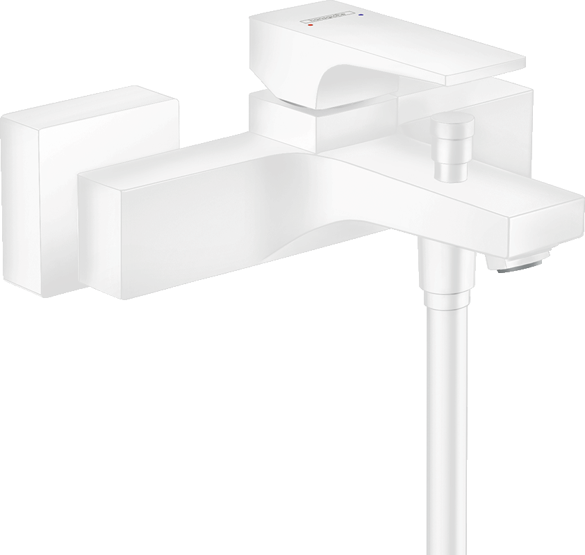 hansgrohe Metropol Exposed Bath Shower Mixer Matt White