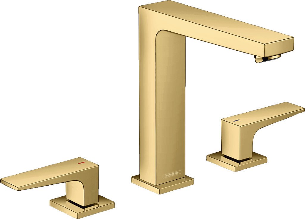hansgrohe Metropol 3-Hole Basin Mixer 160 Polished Gold Optic