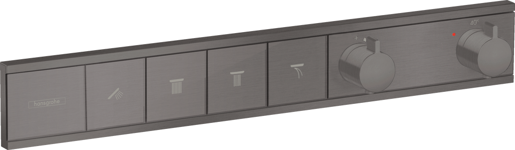 hansgrohe RainSelect Thermostat for 4 Functions Brushed Black Chrome
