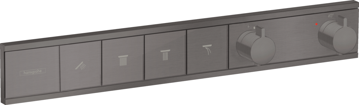 hansgrohe RainSelect Thermostat for 4 Functions Brushed Black Chrome