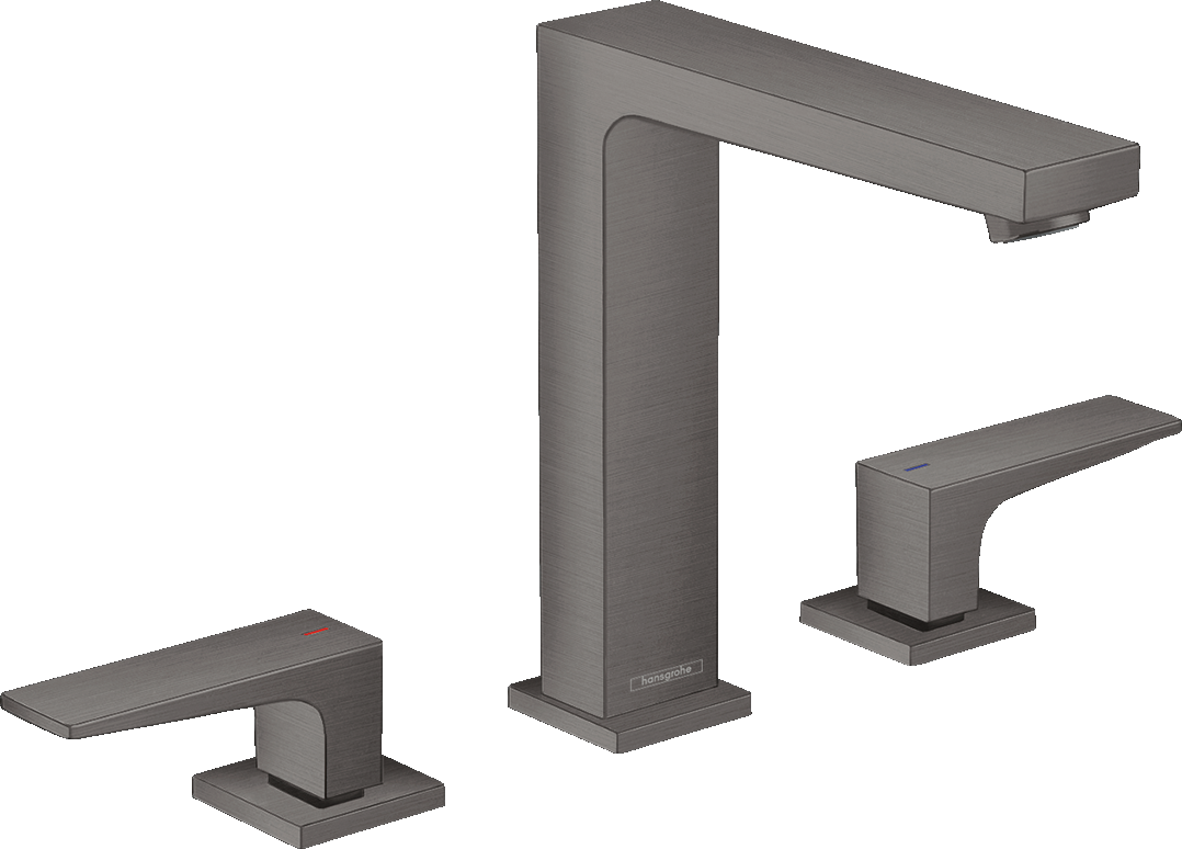 hansgrohe Metropol 3-Hole Basin Mixer 160 Brushed Black Chrome