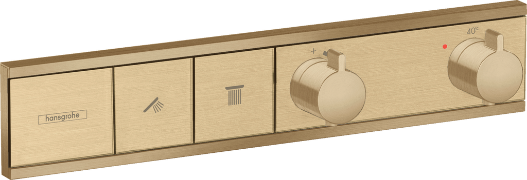 hansgrohe RainSelect Thermostat for 2 Functions Brushed Bronze