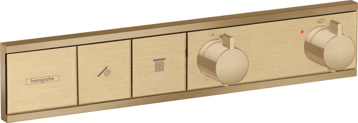 hansgrohe RainSelect Thermostat for 2 Functions Brushed Bronze