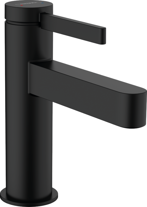 hansgrohe Finoris Basin Mixer 100 with Push-Open Waste Matt Black