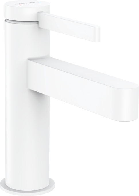hansgrohe Finoris Basin Mixer 100 with Push-Open Waste Matt White