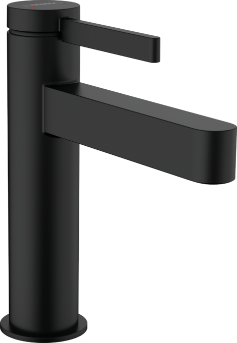 hansgrohe Finoris Basin Mixer 110 with Push-Open Waste Matt Black