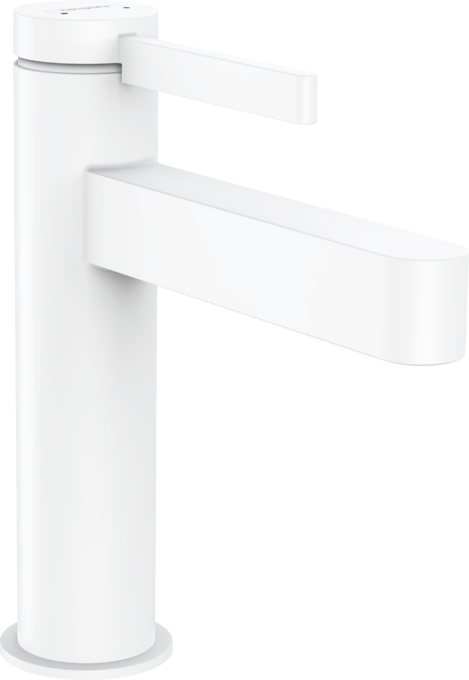 hansgrohe Finoris Basin Mixer 110 with Push-Open Waste Matt White