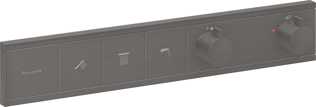 hansgrohe RainSelect Thermostat for 3 Functions Brushed Black Chrome