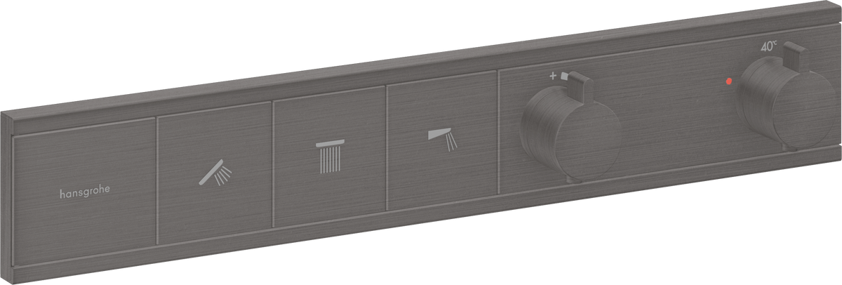 hansgrohe RainSelect Thermostat for 3 Functions Brushed Black Chrome
