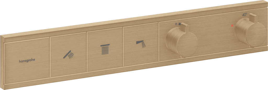 hansgrohe RainSelect Thermostat for 3 Functions Brushed Bronze