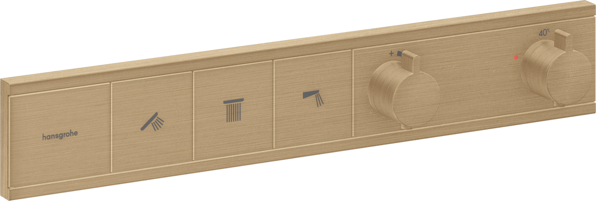 hansgrohe RainSelect Thermostat for 3 Functions Brushed Bronze
