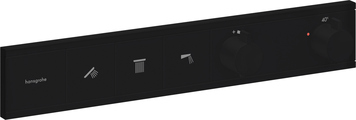 hansgrohe RainSelect Thermostat for 3 Functions Matt Black
