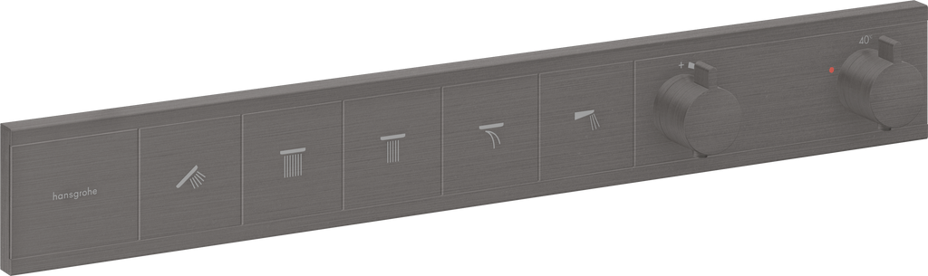 hansgrohe RainSelect Thermostat for 5 Functions Brushed Black Chrome