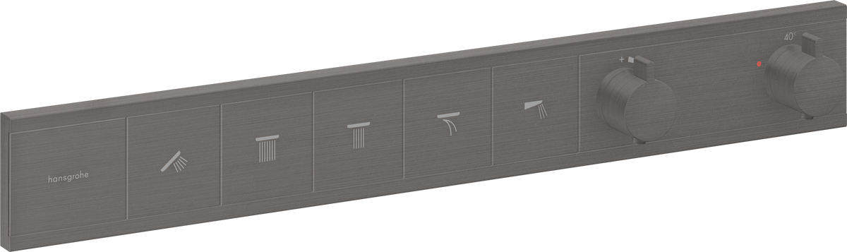 hansgrohe RainSelect Thermostat for 5 Functions Brushed Black Chrome
