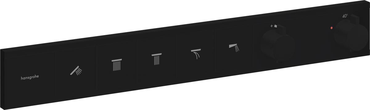 hansgrohe RainSelect Thermostat for 5 Functions Matt Black