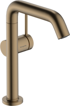 hansgrohe Tecturis S Basin Mixer 210 Fine CoolStart with Swivel Spout and Push-Open Waste Brushed Bronze